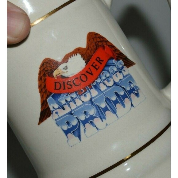 Vintage Air Force Reserve Beer Stein Mug Discover America's Pride Eagle USAF - Picture 5 of 6